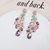 Picture of Purple Gold Plated Dangle Earrings As a Gift