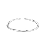 Picture of Hypoallergenic Platinum Plated 999 Sterling Silver Fashion Bangle with Easy Return