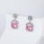 Picture of Charming Pink Big Dangle Earrings As a Gift