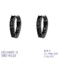 Picture of Popular Cubic Zirconia Big Hoop Earrings