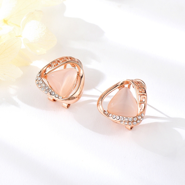 Picture of Inexpensive Rose Gold Plated White Stud Earrings from Reliable Manufacturer