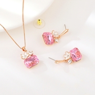 Picture of Zinc Alloy Artificial Crystal 2 Piece Jewelry Set with Unbeatable Quality