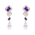 Picture of Hot Selling Purple Big Dangle Earrings from Top Designer