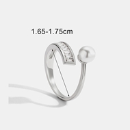 Picture of Bling Small Platinum Plated Adjustable Ring