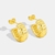 Picture of Fancy Delicate Gold Plated Stud Earrings