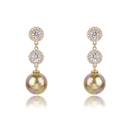 Picture of Stylish Big White Dangle Earrings