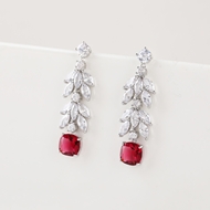 Picture of Low Cost Platinum Plated Cubic Zirconia Dangle Earrings with Low Cost