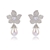 Picture of Good Cubic Zirconia White Dangle Earrings