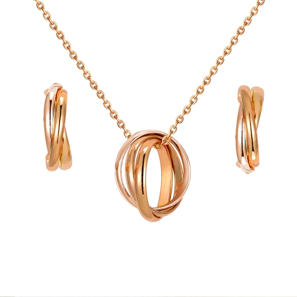 Picture of Zinc Alloy Rose Gold Plated 2 Piece Jewelry Set with Unbeatable Quality