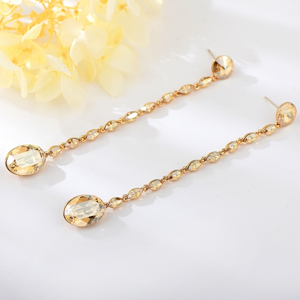 Picture of Low Price Zinc Alloy Yellow Hoop Earrings from Trust-worthy Supplier