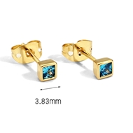 Picture of Delicate Cubic Zirconia Gold Plated Stud Earrings