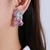 Picture of Buy Platinum Plated Big Dangle Earrings with Wow Elements