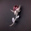 Show details for Need-Now Red Platinum Plated Brooche Best Price