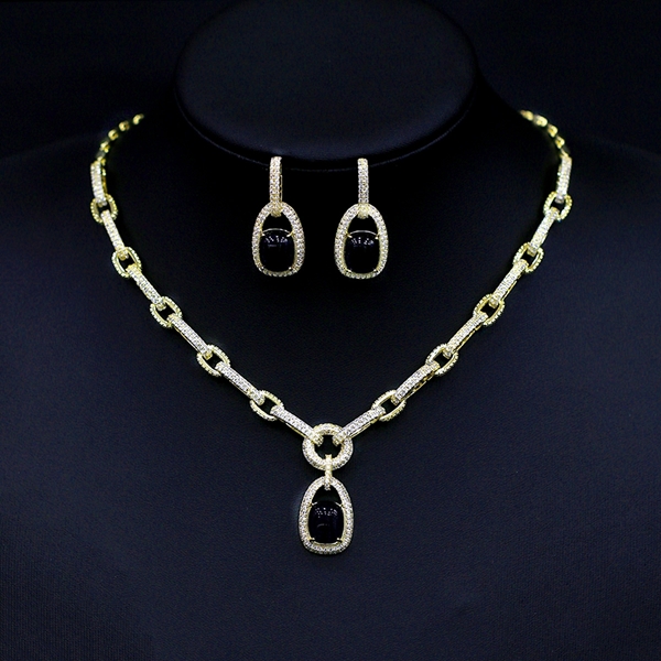 Picture of Charming Black Copper or Brass 2 Piece Jewelry Set at Great Low Price