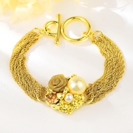 Picture of Latest Big Artificial Pearl Fashion Bracelet