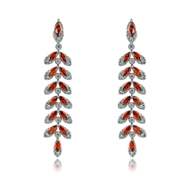 Picture of Featured Red Cubic Zirconia Dangle Earrings with Full Guarantee