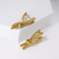 Picture of Origninal Medium Gold Plated Huggie Earrings