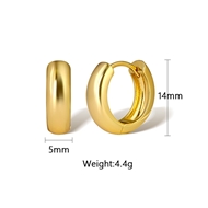 Picture of Wholesale Gold Plated Delicate Huggie Earrings with No-Risk Return