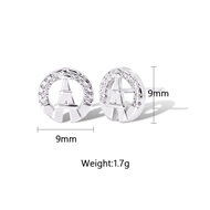 Picture of Pretty Cubic Zirconia Small Big Stud Earrings