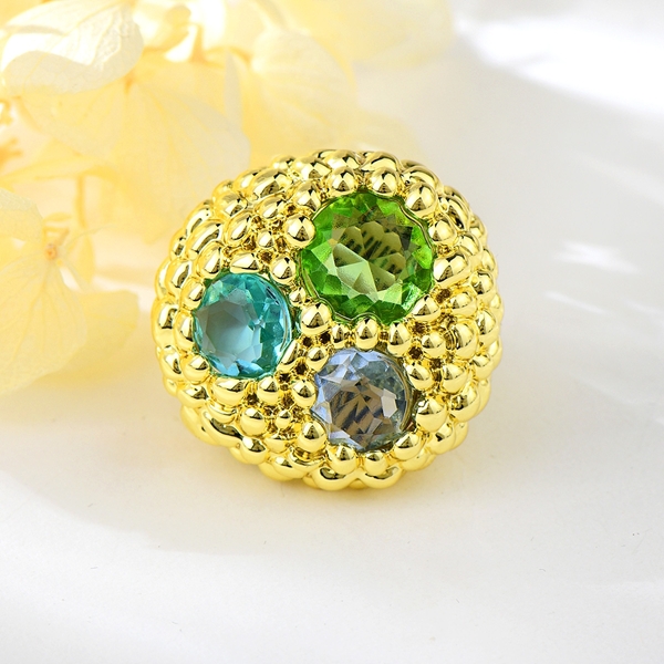 Picture of Most Popular Artificial Crystal Big Fashion Ring