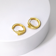 Picture of Copper or Brass Delicate Huggie Earrings with Unbeatable Quality