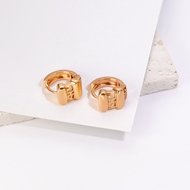 Picture of Shop Copper or Brass Small Huggie Earrings with Wow Elements