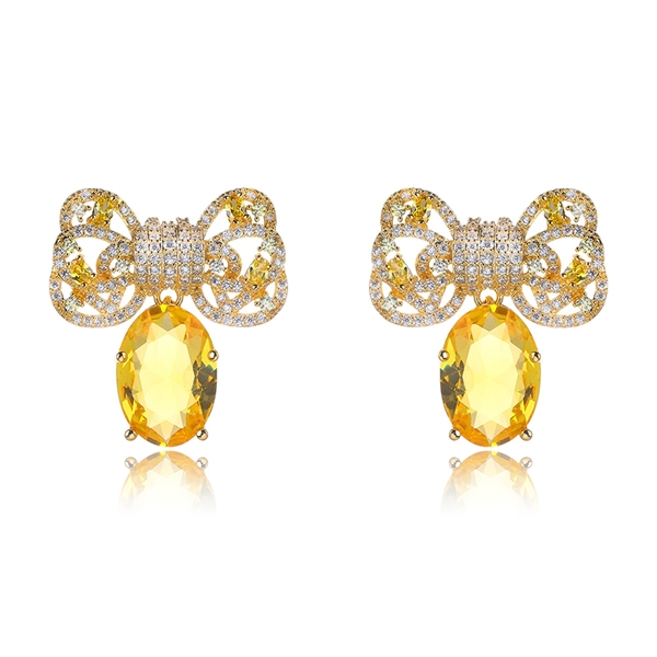 Picture of Recommended Gold Plated Yellow Dangle Earrings from Top Designer