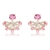 Picture of Impressive Pink Copper or Brass Dangle Earrings with Low MOQ