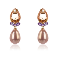 Picture of Luxury Cubic Zirconia Dangle Earrings with Fast Shipping