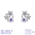 Picture of Flowers & Plants Cubic Zirconia Big Stud Earrings with Beautiful Craftmanship