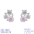 Picture of Stylish Big Platinum Plated Big Stud Earrings