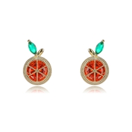 Picture of New Season Red Copper or Brass Big Stud Earrings with SGS/ISO Certification