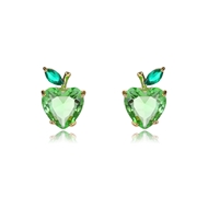 Picture of Unique Cubic Zirconia Green Big Stud Earrings