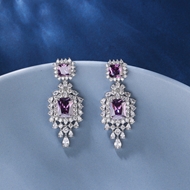 Picture of Popular Cubic Zirconia Luxury Dangle Earrings