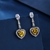 Picture of Love & Heart Cubic Zirconia Dangle Earrings with Fast Delivery