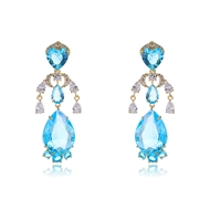 Picture of Fashionable Big Gold Plated Dangle Earrings