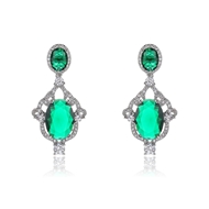 Picture of New Season Green Luxury Dangle Earrings with SGS/ISO Certification