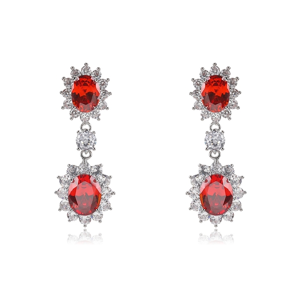 Picture of Bulk Platinum Plated Luxury Dangle Earrings with No-Risk Return