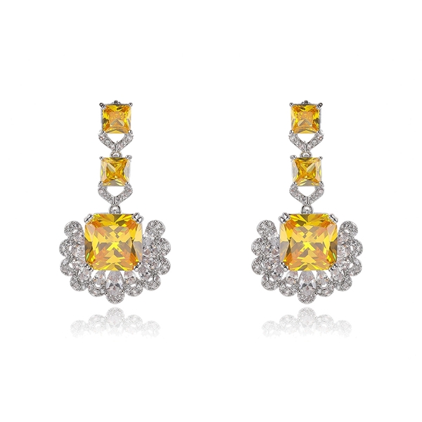 Picture of Hot Selling Yellow Luxury Dangle Earrings from Top Designer