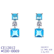 Picture of Recommended Blue Geometric Dangle Earrings with Member Discount