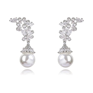 Picture of Famous Medium White Dangle Earrings