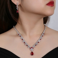 Picture of Low Cost Platinum Plated Party 2 Piece Jewelry Set with Low Cost