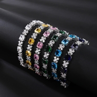 Picture of Unique Cubic Zirconia Geometric Fashion Bracelet