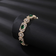 Picture of Most Popular Cubic Zirconia Gold Plated Fashion Bracelet