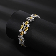 Picture of New Season Yellow Cubic Zirconia Fashion Bracelet with SGS/ISO Certification