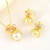 Picture of Latest Flowers & Plants White Necklace and Earring Set
